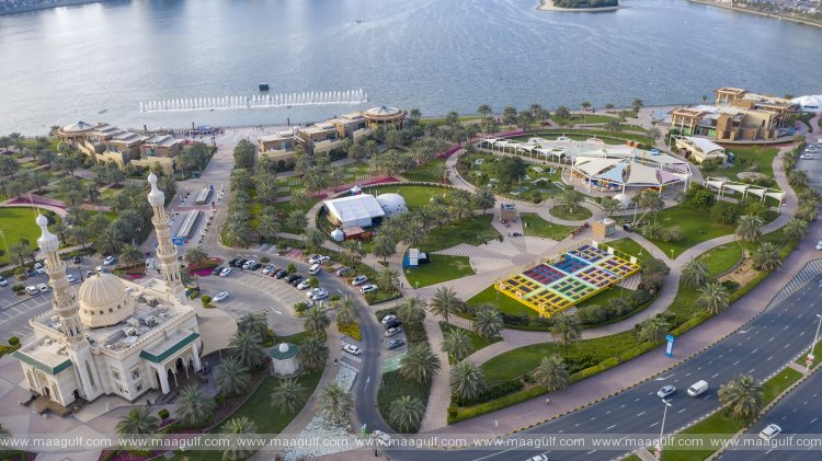 Sharjah’s iconic leisure destination, Al Majaz Waterfront,  to unveil its first football field on Saturday